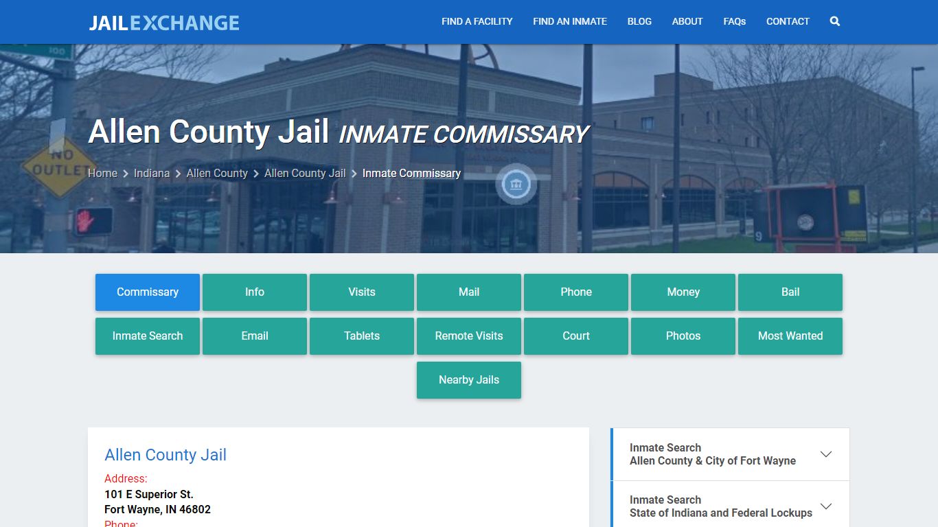 Inmate Commissary, Care Packs - Allen County Jail, IN