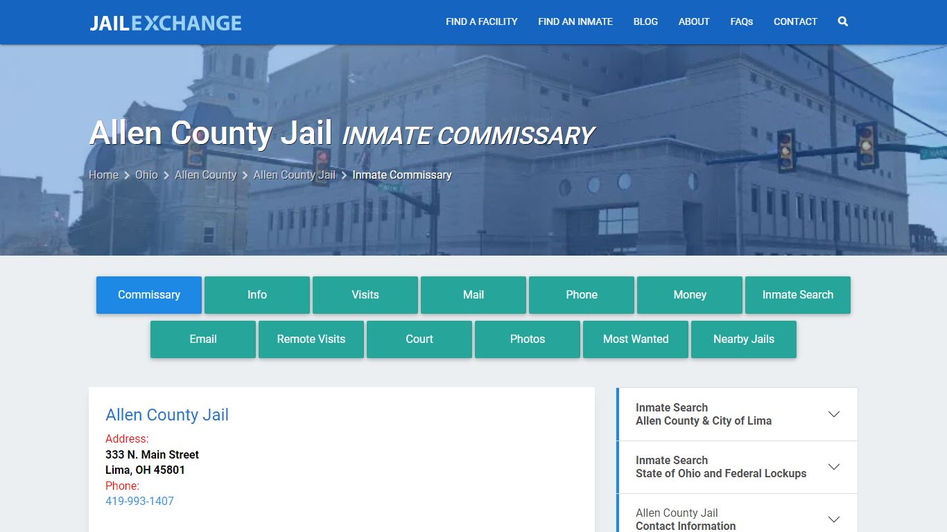 Inmate Commissary, Care Packs - Allen County Jail, OH