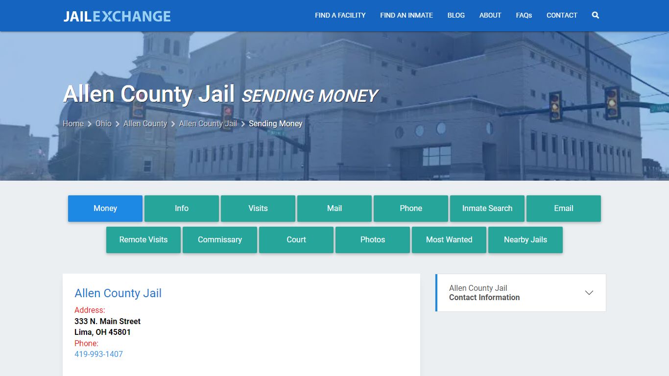 Send Money to Inmate - Allen County Jail, OH - Jail Exchange